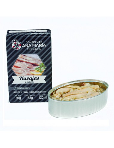 Navajas al natural Rías 120ml