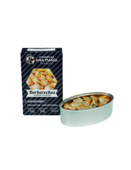 Berberechos al natural Rías 120ml